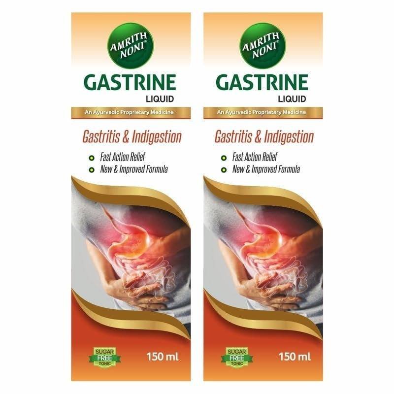uk512ah3gVKUL-1-1.jpg Amrith Noni Gastrine Sugar-Free Tonic 150ml - Natural Herbal Blend for Gentle Digestive Relief & Comfort - Pack of 2 - Image 1