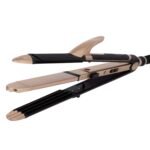 Vega 3 in 1 Hair Styler for Women, (India's No.1* Hair Styler Appliance Brand) Straightener, Curler and Crimper, Suitable for All Hair Types, Gold-Black (VHSCC-01) - Fast UK Delivery