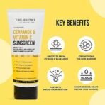 Dr. Sheth's Ceramide & Vitamin C Sunscreen | In-Vivo Tested | SPF 50+ Pa+++ | For Bright Skin & Healthy Glow | Non-Greasy, Quick-Absorbing | No White Cast | UVA/B & Bluelight Protection | For Men & Women | For All Skin Types | 80g - Fast UK Delivery - Image 4
