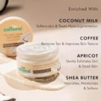 mCaffeine Coconut Cookie Body Scrub for Exfoliation & Tan Removal with Coffee, Coconut Milk, Apricot & Shea Butter | Reduce Skin Darkness | Calming Coconut Aroma | Glowing Skin For Men & Women - 175g - Fast UK Delivery - Image 6