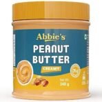 Abbie's Peanut Butter Creamy 340 grams | 26 grams Protein Per 100 grams | 100% Vegan | Zero Trans Fat | Zero Cholesterol | Good Source of Energy | Highly Nutritious | - Fast UK Delivery - Image 2
