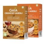 Gaia Crunchy Muesli Combo Pack: Fruit & Nut(400 gm) and Nutty Delight(400 gm) - Elevate Your Breakfast with Wholesome Goodness, Variety, and Nutritional Benefits (Super Saver Pack) - Fast UK Delivery - Image 2