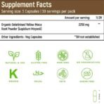 Rooted Actives Maca Root Capsules (90 Veg Caps, 750 Mg) | Stamina, Virility, Hormonal Support | Imported From Peru, Certified Organic, Gelatinised - Fast UK Delivery - Image 4