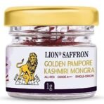 LION BRAND SAFFRON, 1g, Grade A+++ Kashmiri Mongra Kesar/Keshar/Saffron for Pregnant Women, Biryani, Cooking, Sweets and Beauty (From Pampore, Kashmir)(Pack of 1, 1gram) - Fast UK Delivery - Image 6