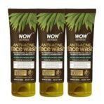 WOW Skin Science Anti Acne Neem Face Wash|Neem Leaf Extract, Tea Tree Oil|For Pimples|All Skin Types|Bright, Clear Skin|Paraben & Sulphates Free|100 ml|Pack of 3 - Fast UK Delivery - Image 2