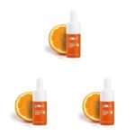 Plum 15% Vitamin C Face Serum For Glowing Skin | Reduces Dark Spots | For Dull Skin | With Mandarin | Beginner Friendly, For All Skin Types | 100% Vegan | 10 ml (Pack of 3) - Fast UK Delivery