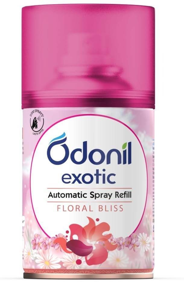 uk513kkRQ7IL.jpg DABUR Odonil Exotic Automatic Spray Refill - 225Ml | Floral Bliss | 2X Long Lasting | Fits All Machines | 2200 Sprays Guaranteed | Lasts Upto 60 Days - Fast UK Delivery - Image 1