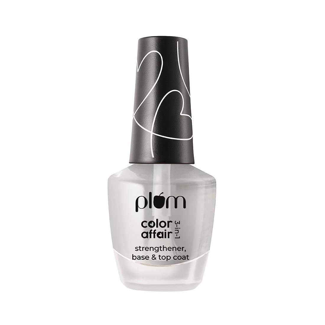 uk513pnitJUKL-1-1.jpg Plum Color Affair 3-in-1 Strengthener Base & Top Coat | 7-Free Formula with AHA & Avocado Oil | 100% Vegan & Cruelty-Free Nail Care | 11ml - Fast UK Delivery - Image 1