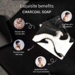 Ayouthveda Skin Detox Combo for Eliminate Dirt & Impurities, Oil Control Charcoal Face Wash 100ml | Hand Made Charcoal Detox Castile Soap 110g | Charocal and Coffee Face Serum Sheet Mask 20g for Men and Women Combo - Fast UK Delivery - Image 4