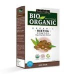 INDUS VALLEY Organic Amla Powder Indian Gooseberry, Shikakai Powder Acacia concinna, Reetha Powder Sapindus mukorossi and Bhringraj Powder Eclipta alba for, Hair and Skin Care (100x4 = 400g) - Green - Fast UK Delivery - Image 4