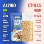 ALPINO High Protein Super Rolled Oats Unsweetened 1kg - Rolled Oats & Natural Peanut Butter 24g Protein, No Added Sugar & Salt, Gluten-Free, Peanut Butter Coated Oats - Fast UK Delivery - Image 6