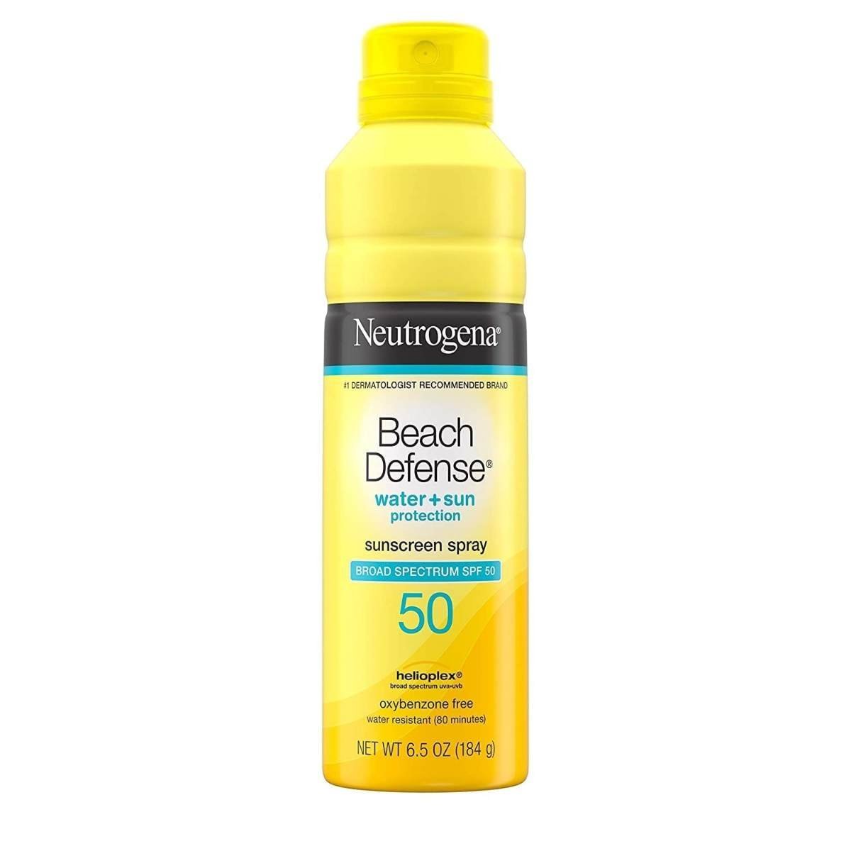 uk5145lNVUgL-1.jpg Neutrogena Beach Defense Sunscreen For All Skin Types Spray Spf50 Water Resistant Sunscreen For All Skin Types Body Spray 184G, Pack Of 1 - Fast UK Delivery - Image 1