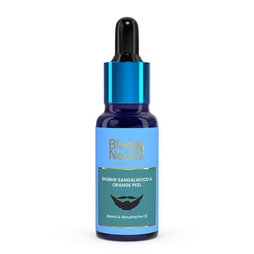 uk5145w7i0gQL-1.jpg Blue Nectar Beard Oil for Men, Natural Moustache and Beard Growth Oil and Beard Softener for softer, dandruff free and itch free beard in Sandalwood & Orange Peel Aroma - Fast UK Delivery - Image 1