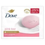 Dove Pink Beauty Bar pack of 3, 125g each for Even Toned Nourished Skin with Plant Based Cleansers and pH balanced formula - Fast UK Delivery