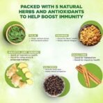 Dabur Vedic Suraksha Green Tea - 100 tea bags | Immunity Booster| with the Goodness of 5 Ayurvedic Herbs - Fast UK Delivery - Image 4