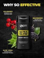 Beardo UltraGlow Body Wash for Men, 200ml | Moisturizes & Hydrates the Skin | Contains Mulberry & Bearberry Extracts for Deep Cleansing & Nourishment | Soft & Smooth Skin - Fast UK Delivery - Image 4