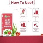 Nutriorg Aloe Vera Juice With Strawberry Flavor 500 ml, Rejuvenates Skin and Hair, Natural Juice for Skin Care, No Added Sugar - Fast UK Delivery - Image 5