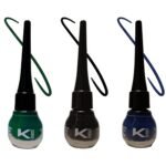 KINDED Eye Liner Liquid Waterproof Smudgeproof Longlasting Insta Bold Look Intense Colour Pigments Quick Drying Eyeliner Combo (5 ml, Matte Finish, Midnight Black, Royal Blue & Dapper Green) - Fast UK Delivery