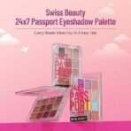 Swiss Beauty 24/7 Passport Eyeshadow Palette with 12 matte, glittery and shimmery shades | With easy to blend in and highly pigmented shades Eye makeup Palette | Shade- Late Nights - Night, 10.5g - Fast UK Delivery - Image 3