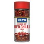 Keya Red Chilli Flakes | Dry Red Chilli Flakes Seasonings | Aromatic Spicy Dried Pizza Pasta Seasoning | Zero added Colours, Fillers, Additives & Preservatives | 100% Natural | 40gm - Fast UK Delivery