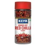 Keya Red Chilli Flakes | Dry Red Chilli Flakes Seasonings | Aromatic Spicy Dried Pizza Pasta Seasoning | Zero added Colours, Fillers, Additives & Preservatives | 100% Natural | 40gm - Fast UK Delivery