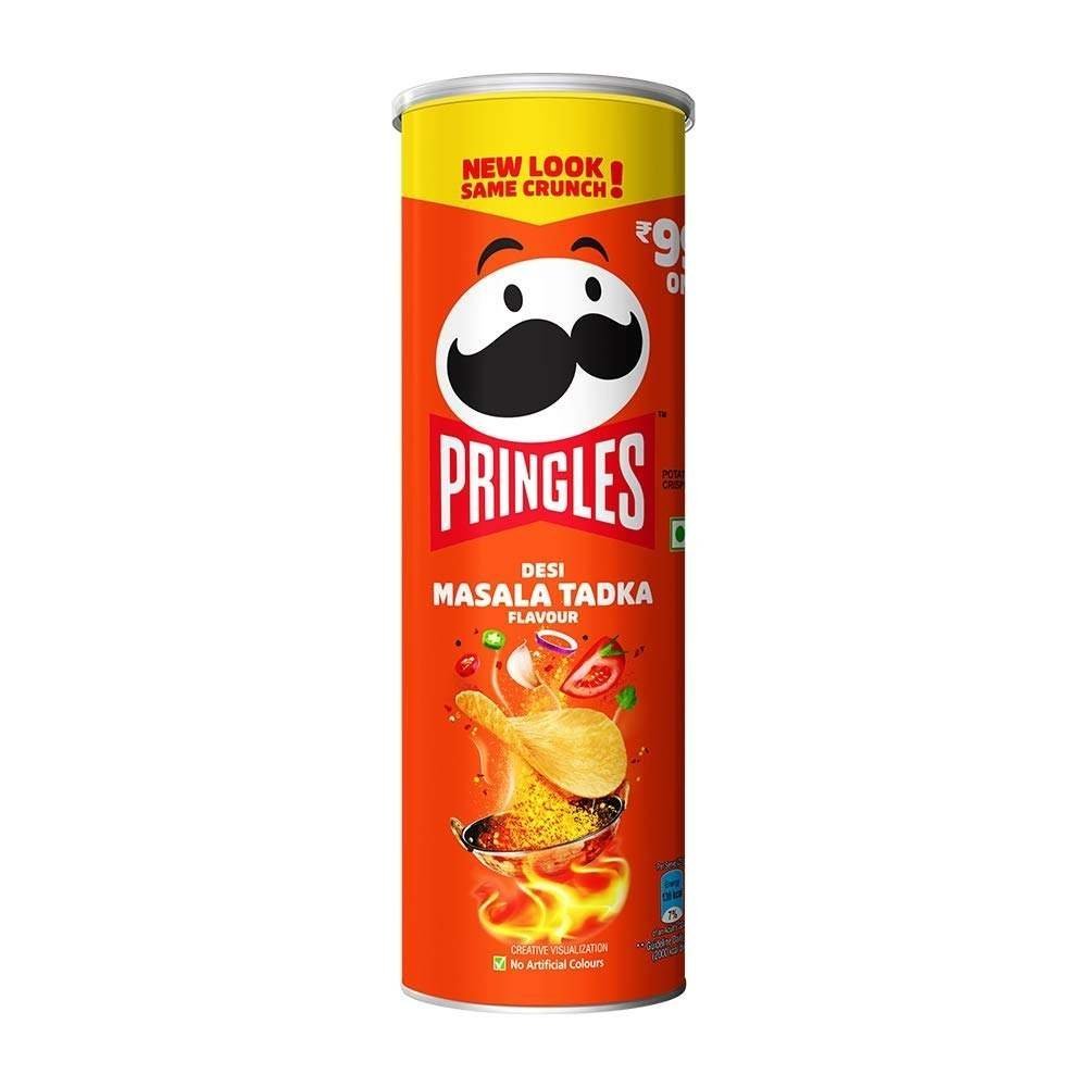 uk515VhTfJZfL-1-1.jpg Kellogg's Pringles Desi Masala Tadka, 107 g - Fast UK Delivery - Image 1