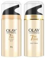 Olay Night Cream Total Effects 7 in 1, Anti-Ageing Moisturiser, 50g & Olay Day Cream Total Effects 7 in 1, Anti-Ageing SPF 15, 20g - Fast UK Delivery