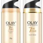 Olay Night Cream Total Effects 7 in 1, Anti-Ageing Moisturiser, 50g & Olay Day Cream Total Effects 7 in 1, Anti-Ageing SPF 15, 20g - Fast UK Delivery
