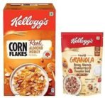 Kellogg's Corn Flakes Real Almond Honey, Breakfast Cereals, 650g Pack & Kellogg's Crunchy Granola Honey, Almonds, Strawberries & Pumpkin Seeds, 450g - Fast UK Delivery - Image 2