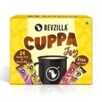 Bevzilla 24 Flavoured Coffee Sachets & Enamel Mug | Makes 24 Cups| 6 Sachets Each Flavour | Turkish Hazelnut, Colombian Gold, French Vanilla & English Butterscotch | Cuppa Joy Box - Fast UK Delivery - Image 4