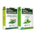 INDUS VALLEY Neem Leaf Powder | Organic Azadirachta indica With Herbal Henna Powder - 100% Organic, Natural and Pure For Hair and Skin Care (100g + 100g=200g) - Fast UK Delivery - Image 2