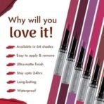 FASHION COLOUR Kissproof Non Transfer Lipstick | Water Resistant & Smudge Proof | Non-Drying | Lightweight | Long Stay Upto 15Hrs | Violet Jam - Fast UK Delivery - Image 5