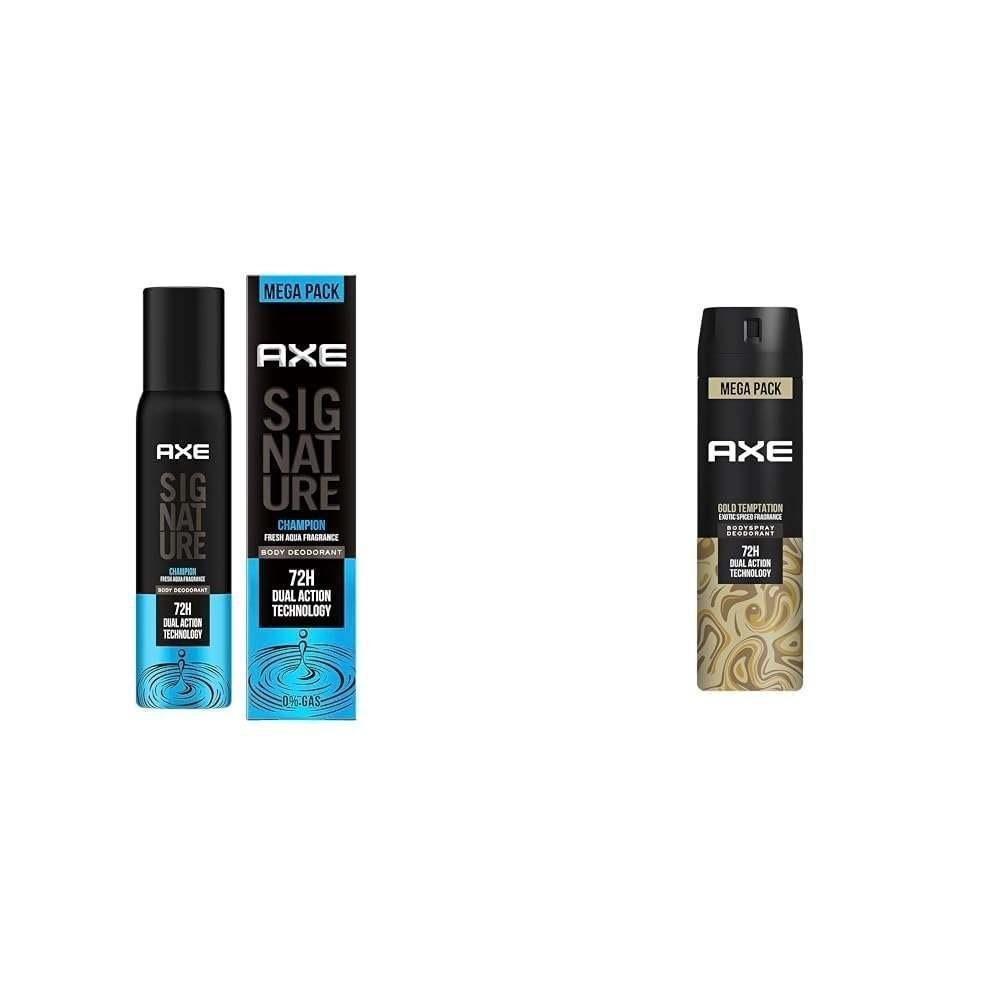 uk515tFglJ7qL-1-1.jpg AXE Signature Champion Long Lasting No Gas Body Deodorant Spray For Men 200 Ml,Axe Gold Temptation Long Lasting Deodorant Bodyspray For Men, 215ml - Fast UK Delivery - Image 1