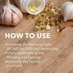 Nutriorg Garlic Oil Soft Gel Capsules (500mg) | Cholesterol & Heart Health Support | Immune Booster & Digestion Aid | 60 Capsules - Image 6