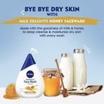 Nivea Soft Light Moisturizer Cream, Playful Peach, With Vitamin E & Jojoba Oil For Face, H&s & Body 100 Ml&Nivea Women Face Wash For Dry Skin, Milk Delights Honey, 100ml - Fast UK Delivery - Image 4