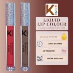 KINDED Liquid Lip Colour Vitamin E Enriched No Transfer Waterproof Long Stay Lipsticks Lip Gloss Set for Girls Women (Combo Pack of 2, 6 ml each, Matte Finish, Shades Brick Red & Choco Brown) - Fast UK Delivery - Image 4