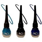 KINDED Eye Liner Liquid Waterproof Smudgeproof Longlasting Insta Bold Look Intense Colour Pigments Quick Drying Eyeliner Combo (5 ml each, Matte Finish, Midnight Black, Teal Green & Royal Blue) - Fast UK Delivery