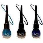 KINDED Eye Liner Liquid Waterproof Smudgeproof Longlasting Insta Bold Look Intense Colour Pigments Quick Drying Eyeliner Combo (5 ml each, Matte Finish, Midnight Black, Teal Green & Royal Blue) - Fast UK Delivery