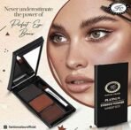Fashion Colour Platinum Eyebrow Powder Makeup Box With 3 Colour Cakes, Application Brush & Mirror, 5g - Fast UK Delivery - Image 4