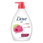 Dove Renewing Raspberry Body Wash with Lime for Renewed Skin, Refreshing Scent, 1L - Fast UK Delivery