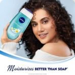 NIVEA Frangipani and oil 125 ml Body Wash| Shower Gel with Frangipani and Care Oil | Pure Glycerin for Instant Soft & Summer Fresh Skin|Microplastic Free |Clean, Healthy & Moisturized Skin - Fast UK Delivery - Image 3
