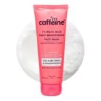 mCaffeine CLEAR GLOW 1% Kojic Acid Daily Brightening Face Wash with Glutathione For Dark Spots & Pigmentation |Brightens Skin |Face Wash For Men & Women | Non-Drying, Fragrance Free - 100ml - Fast UK Delivery