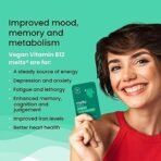 Wellbeing Nutrition Melts Vegan Vitamin B12 Supplements for men & women | Memory Booster and Brain, Heart & Nervous System Support with B12, Folate, Brahmi & CurcuWIN | 30 Oral Thin Strips - Image 4