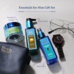 Blue Nectar Essentials Gift for Him | Plant Based Actives : Aloe Vera Honey Face Wash, Rose Body Mist & Natural Vitamin C Face Cream | Set of 3 | Men Gift Set for Anniversary & Birthday - Fast UK Delivery - Image 3