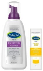 Cetaphil PRO Oil Control Foam Face Wash for Acne & Oily Prone Skin 236ml Combination Skin Sun Spf 50 Sunscreen, Very High Protection Light Gel, Water Resistant, Vitamin E, 50 Ml, Pack Of 1 - Fast UK Delivery