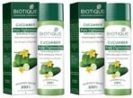 Biotique Cucumber Pore Tightening Toner| Ayurvedic and Organically Pure| Maintains Skin?s Natural pH |100% Botanical Extracts| Suitable for Normal & Oily Skin Types| 120mL (Pack of 2) - Fast UK Delivery - Image 2