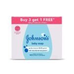 Johnson's Baby Soap For Bath Combo Offer Pack, 150g (Buy 3 Get 1 Free) - Fast UK Delivery