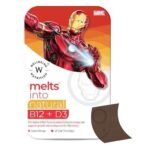 Wellbeing Nutrition Marvel Iron Man Melts | Vitamin B12, D3 & K2 for Kids (6+) | Supports Bone & Muscle Health, Cognitive Development & Energy, Heart Health | Exotic Mango Flavor (30 Oral Strips) - Image 2