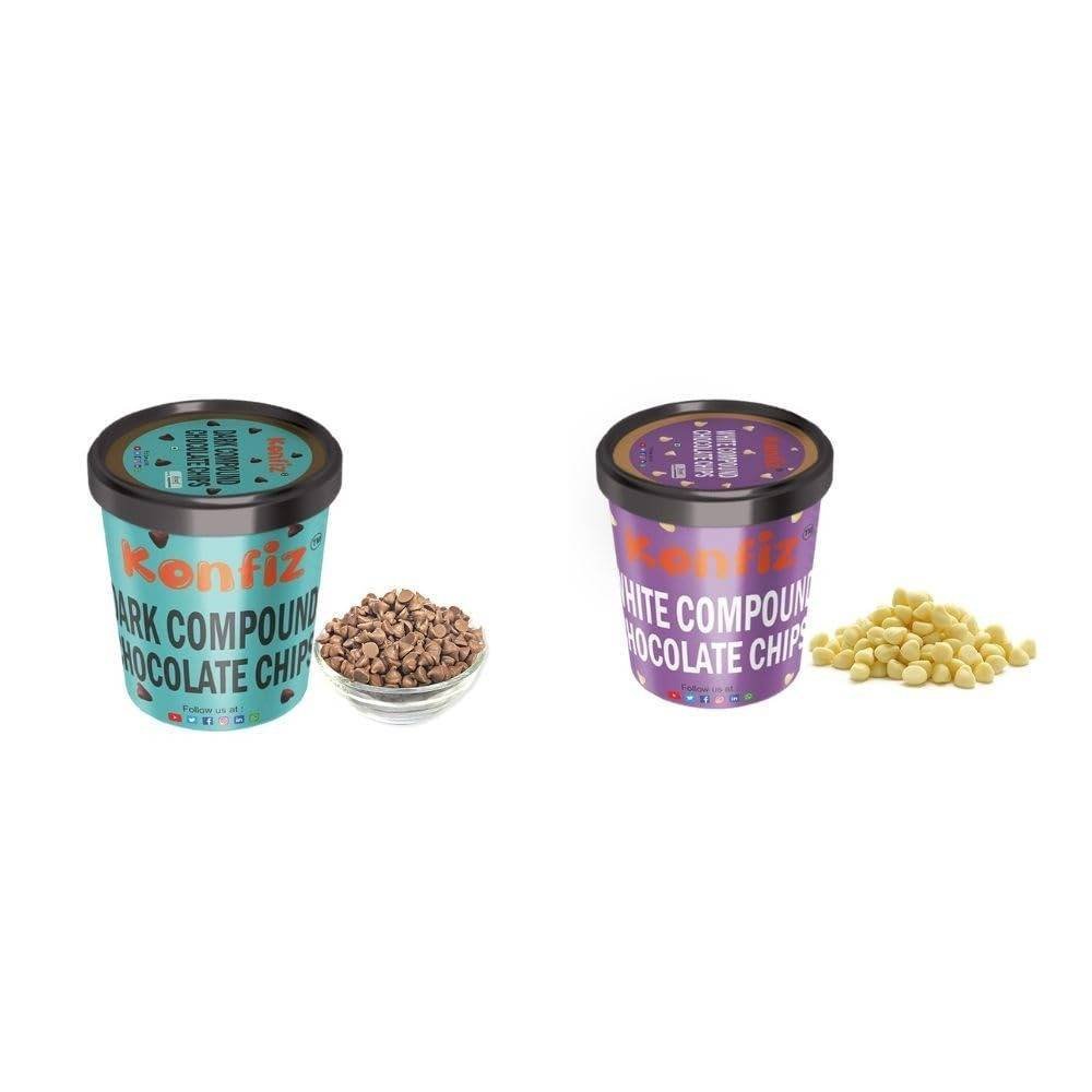 uk516xDYioR6L-1-1.jpg KONFIZ Dark Choco Chips & White Choco Chips combo pack-2pcs packing - Fast UK Delivery - Image 1