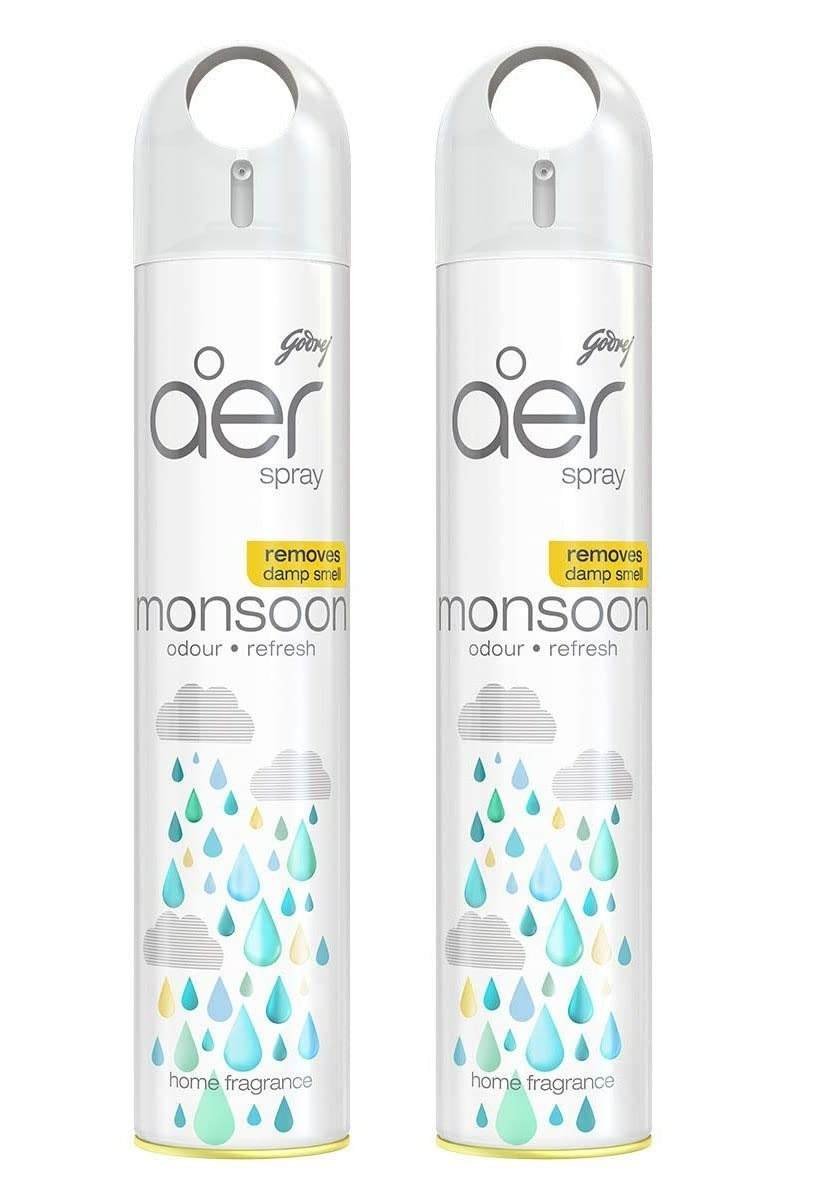 uk5172SzWnC9L-1-1.jpg Godrej Aer spray, Monsoon Odour Refresh | Remove Damp Smell - Air Freshener for Home & Office | Pack of 2 - Fast UK Delivery - Image 1